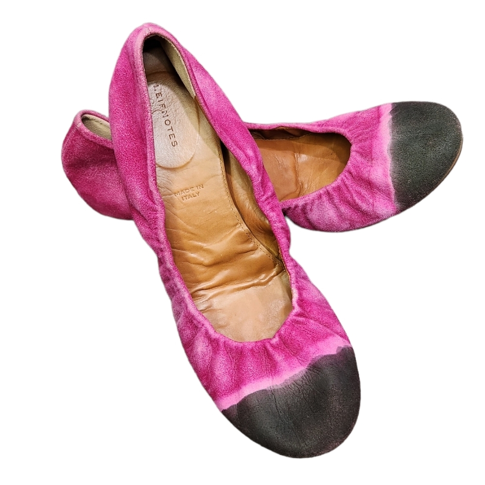 Leifnotes Anthropologie Dip Dye Suede Flats Shoes Slip-on Eu 38